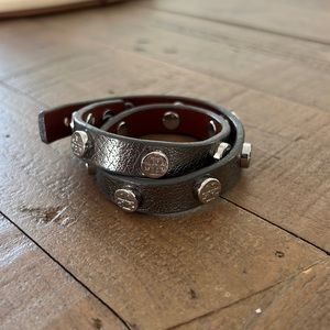 Tory Burch Leather Wrap Bracelet